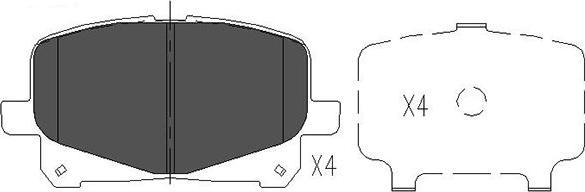 Kavo Parts KBP-9076 - Kit pastiglie freno, Freno a disco www.autoricambit.com