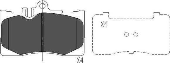 Kavo Parts KBP-9071 - Kit pastiglie freno, Freno a disco www.autoricambit.com