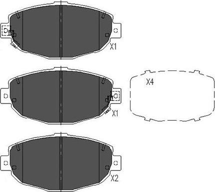 Kavo Parts KBP-9072 - Kit pastiglie freno, Freno a disco www.autoricambit.com