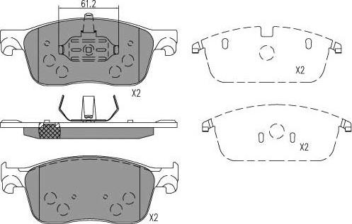 Kavo Parts KBP-9155 - Kit pastiglie freno, Freno a disco www.autoricambit.com