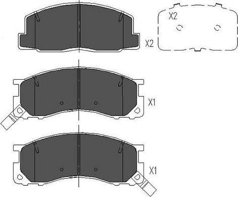 Kavo Parts KBP-9100 - Kit pastiglie freno, Freno a disco www.autoricambit.com