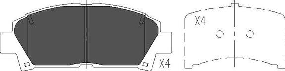 Kavo Parts KBP-9110 - Kit pastiglie freno, Freno a disco www.autoricambit.com