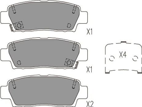 Kavo Parts KBP-9125 - Kit pastiglie freno, Freno a disco www.autoricambit.com