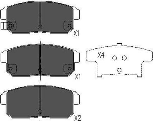 Kavo Parts KBP-4547 - Kit pastiglie freno, Freno a disco www.autoricambit.com