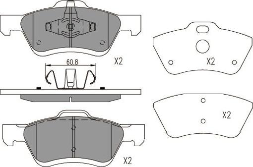 Kavo Parts KBP-4564 - Kit pastiglie freno, Freno a disco www.autoricambit.com