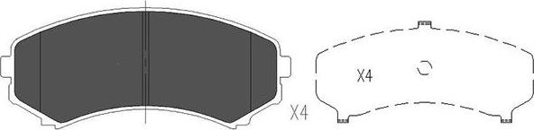 Kavo Parts KBP-4504 - Kit pastiglie freno, Freno a disco www.autoricambit.com