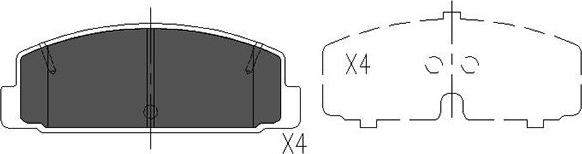 Kavo Parts KBP-4506 - Kit pastiglie freno, Freno a disco www.autoricambit.com