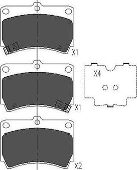 Kavo Parts KBP-4501 - Kit pastiglie freno, Freno a disco www.autoricambit.com