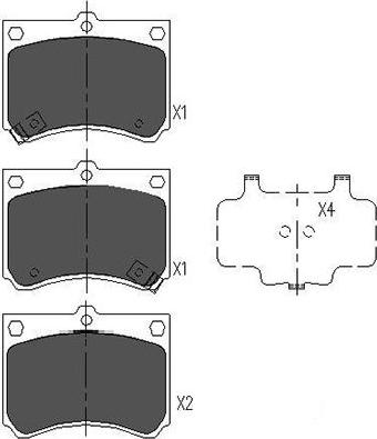 Kavo Parts KBP-4502 - Kit pastiglie freno, Freno a disco www.autoricambit.com