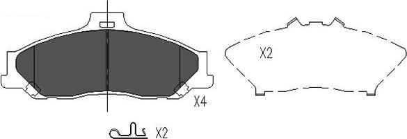 Kavo Parts KBP-4510 - Kit pastiglie freno, Freno a disco www.autoricambit.com