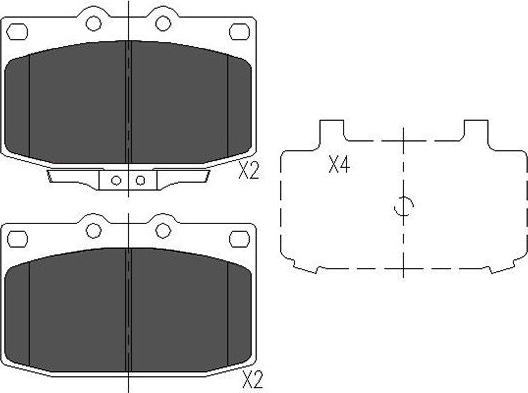 Kavo Parts KBP-4518 - Kit pastiglie freno, Freno a disco www.autoricambit.com