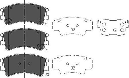 Kavo Parts KBP-4512 - Kit pastiglie freno, Freno a disco www.autoricambit.com