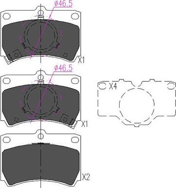 Kavo Parts KBP-4517 - Kit pastiglie freno, Freno a disco www.autoricambit.com