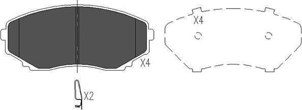 Kavo Parts KBP-4530 - Kit pastiglie freno, Freno a disco www.autoricambit.com