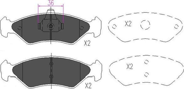 Kavo Parts KBP-4533 - Kit pastiglie freno, Freno a disco www.autoricambit.com