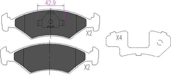 Kavo Parts KBP-4532 - Kit pastiglie freno, Freno a disco www.autoricambit.com