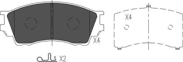 Kavo Parts KBP-4529 - Kit pastiglie freno, Freno a disco www.autoricambit.com