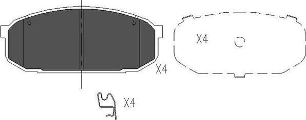 Kavo Parts KBP-4528 - Kit pastiglie freno, Freno a disco www.autoricambit.com