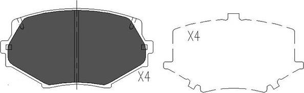 Kavo Parts KBP-4527 - Kit pastiglie freno, Freno a disco www.autoricambit.com