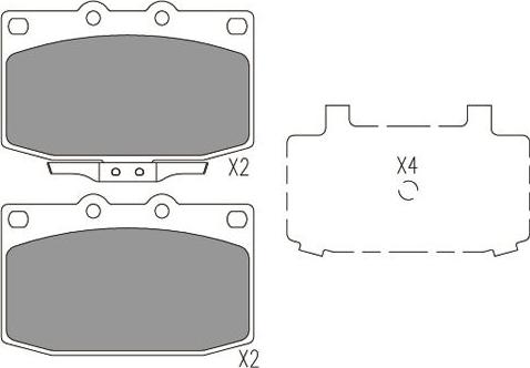 Kavo Parts KBP-4572 - Kit pastiglie freno, Freno a disco www.autoricambit.com