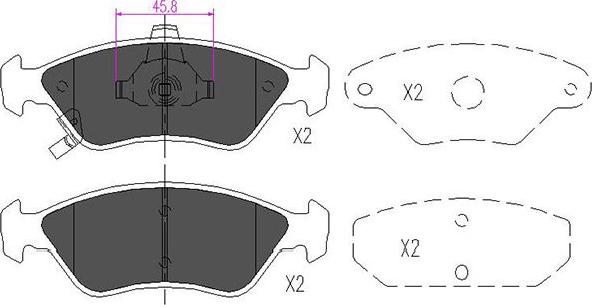 Kavo Parts KBP-4009 - Kit pastiglie freno, Freno a disco www.autoricambit.com