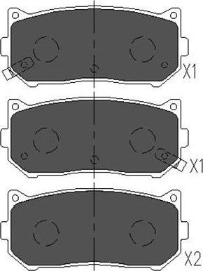 Kavo Parts KBP-4001 - Kit pastiglie freno, Freno a disco www.autoricambit.com