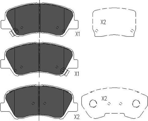 Kavo Parts KBP-4023 - Kit pastiglie freno, Freno a disco www.autoricambit.com