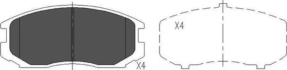 Kavo Parts KBP-5505 - Kit pastiglie freno, Freno a disco www.autoricambit.com