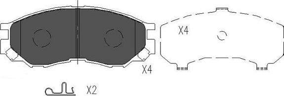 Kavo Parts KBP-5508 - Kit pastiglie freno, Freno a disco www.autoricambit.com