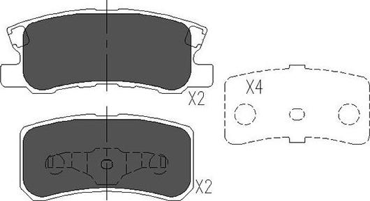 Kavo Parts KBP-5515 - Kit pastiglie freno, Freno a disco www.autoricambit.com