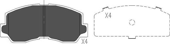 Kavo Parts KBP-5532 - Kit pastiglie freno, Freno a disco www.autoricambit.com