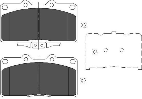 Kavo Parts KBP-5529 - Kit pastiglie freno, Freno a disco www.autoricambit.com