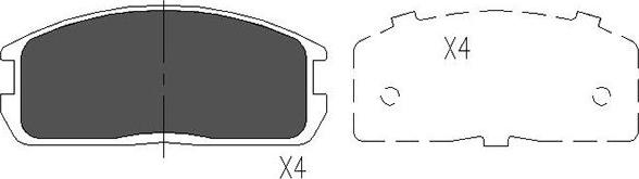 Kavo Parts KBP-5524 - Kit pastiglie freno, Freno a disco www.autoricambit.com