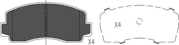 Kavo Parts KBP-5528 - Kit pastiglie freno, Freno a disco www.autoricambit.com