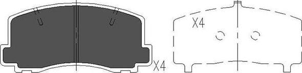 Kavo Parts KBP-5522 - Kit pastiglie freno, Freno a disco www.autoricambit.com