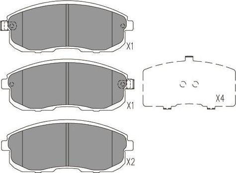 Kavo Parts KBP-6596 - Kit pastiglie freno, Freno a disco www.autoricambit.com