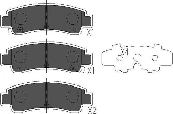 Kavo Parts KBP-6546 - Kit pastiglie freno, Freno a disco www.autoricambit.com