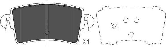 Kavo Parts KBP-6564 - Kit pastiglie freno, Freno a disco www.autoricambit.com