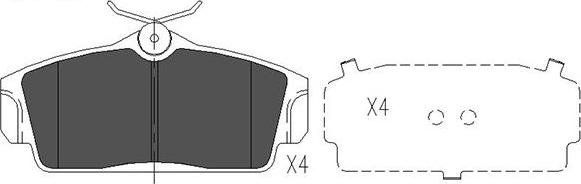 Kavo Parts KBP-6509 - Kit pastiglie freno, Freno a disco www.autoricambit.com