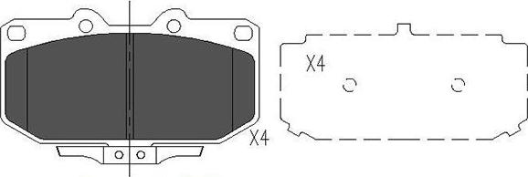 Kavo Parts KBP-6536 - Kit pastiglie freno, Freno a disco www.autoricambit.com