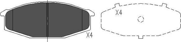 Kavo Parts KBP-6520 - Kit pastiglie freno, Freno a disco www.autoricambit.com
