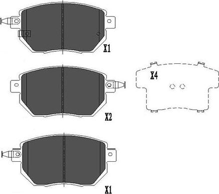 Kavo Parts KBP-6573 - Kit pastiglie freno, Freno a disco www.autoricambit.com