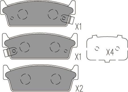 Kavo Parts KBP-6601 - Kit pastiglie freno, Freno a disco www.autoricambit.com