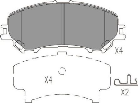 Kavo Parts KBP-6614 - Kit pastiglie freno, Freno a disco www.autoricambit.com