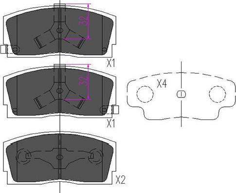 Kavo Parts KBP-1501 - Kit pastiglie freno, Freno a disco www.autoricambit.com