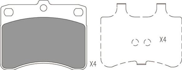 Kavo Parts KBP-1516 - Kit pastiglie freno, Freno a disco www.autoricambit.com