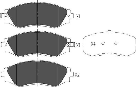 Kavo Parts KBP-1001 - Kit pastiglie freno, Freno a disco www.autoricambit.com