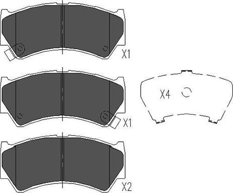 Kavo Parts KBP-8519 - Kit pastiglie freno, Freno a disco www.autoricambit.com