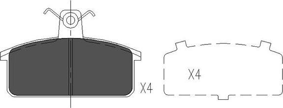 Kavo Parts KBP-8524 - Kit pastiglie freno, Freno a disco www.autoricambit.com