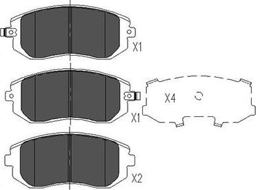 Kavo Parts KBP-8004 - Kit pastiglie freno, Freno a disco www.autoricambit.com